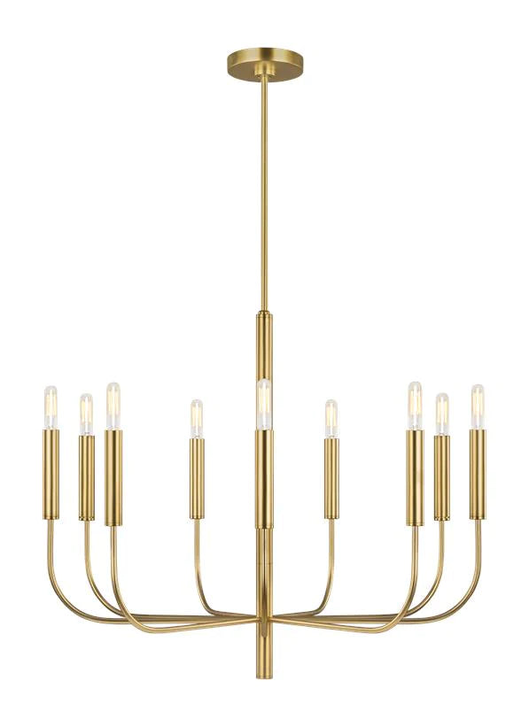 Ellen Degeneres Brianna 9 Light Burnished Brass Small Chandelier Lighting Affairs