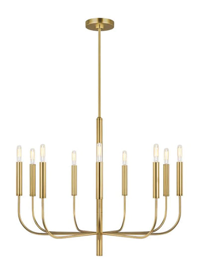 Ellen Degeneres Brianna 9 Light Burnished Brass Small Chandelier Lighting Affairs