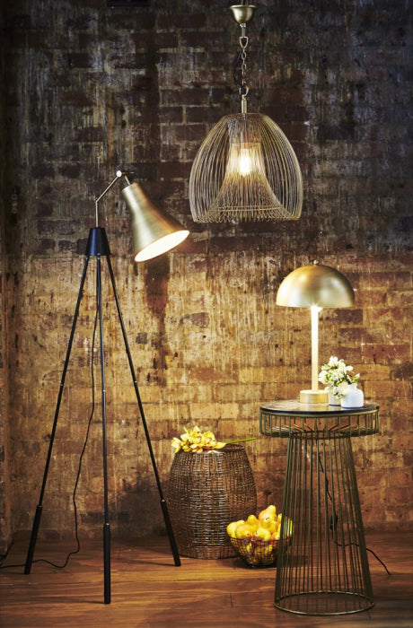 Gold Fiddle Large Pendant Lamp