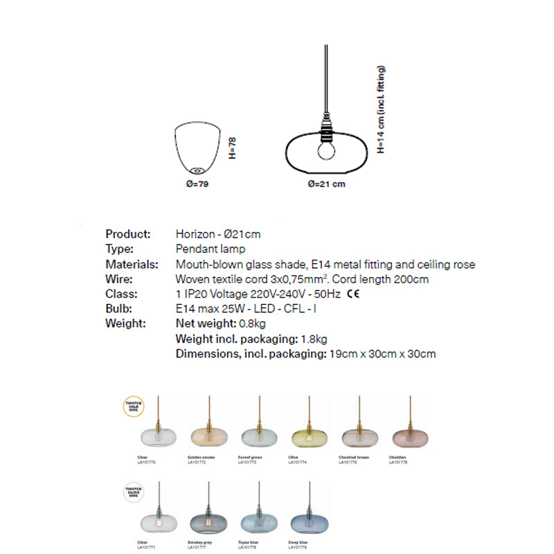 Horizon 29 Gold Base Pendant