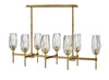Hinkley Ana 8 Light Heritage Brass Linear Chandelier Lighting Affairs