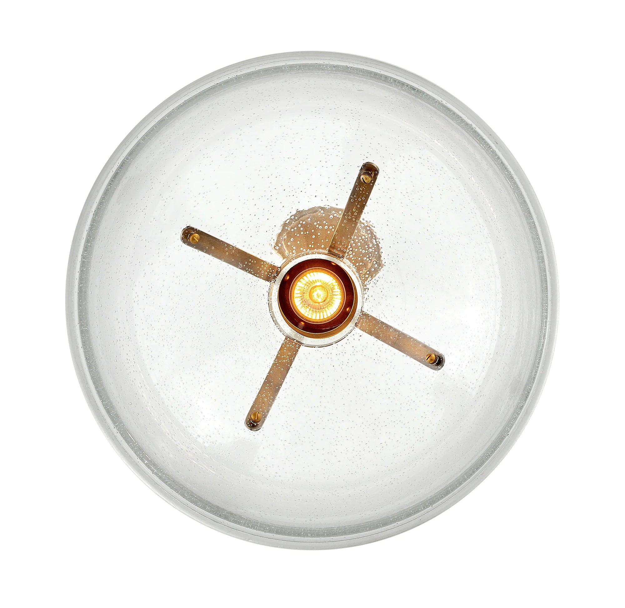 Hinkley Argo 1 Light Heritage Brass and Glass Pendant Lighting Affairs