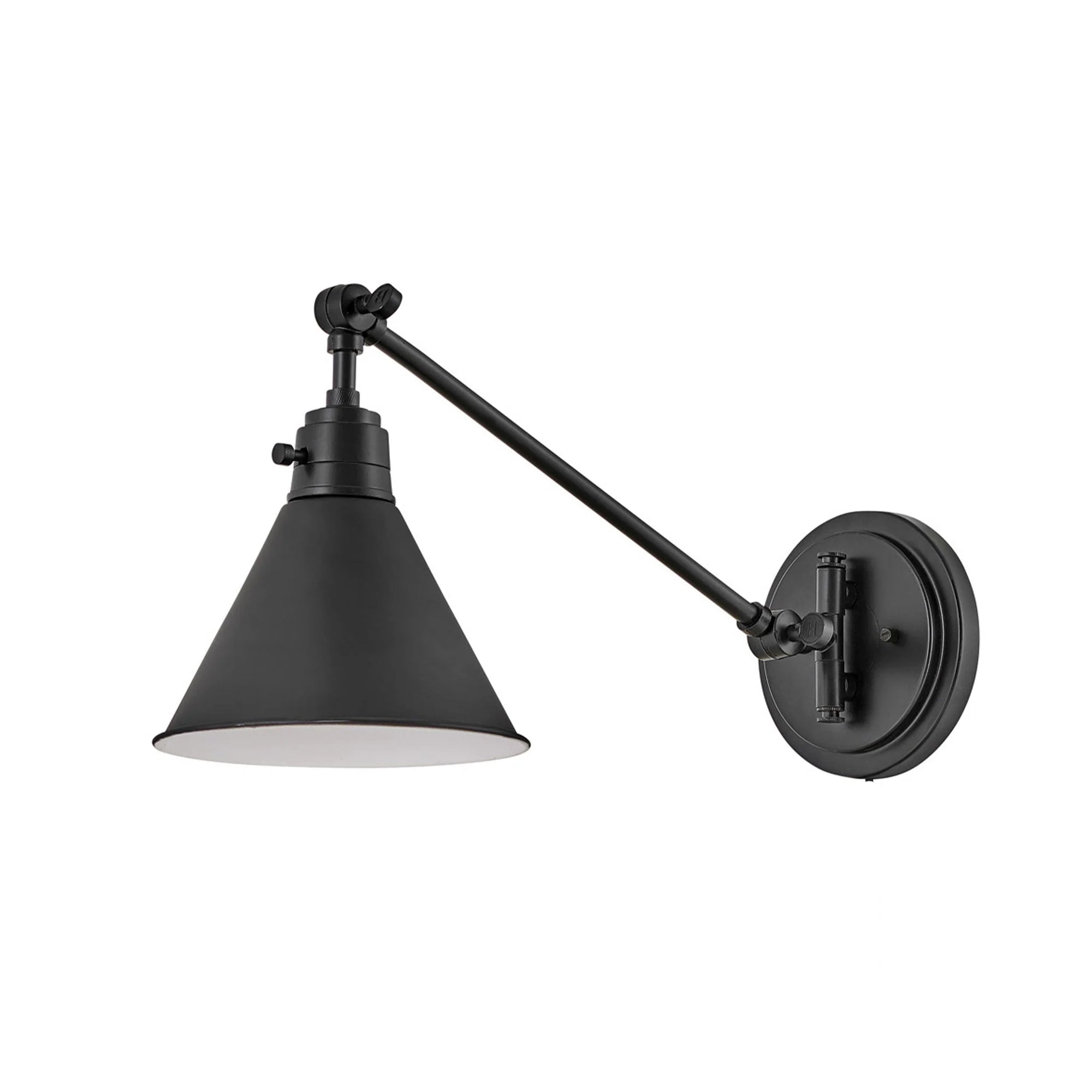 Hinkley Arti 1 Light Black Medium Swing Arm Wall Bracket Lighting Affairs