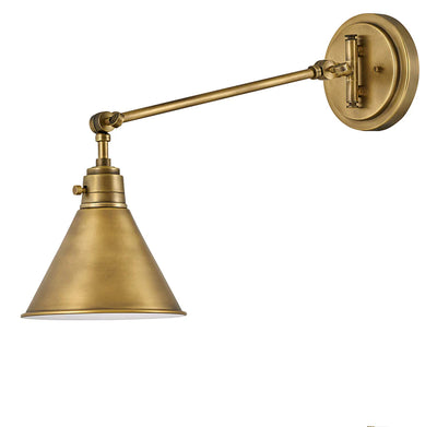 Hinkley Arti 1 Light Heritage Brass Medium Swing Arm Wall Bracket Lighting Affairs