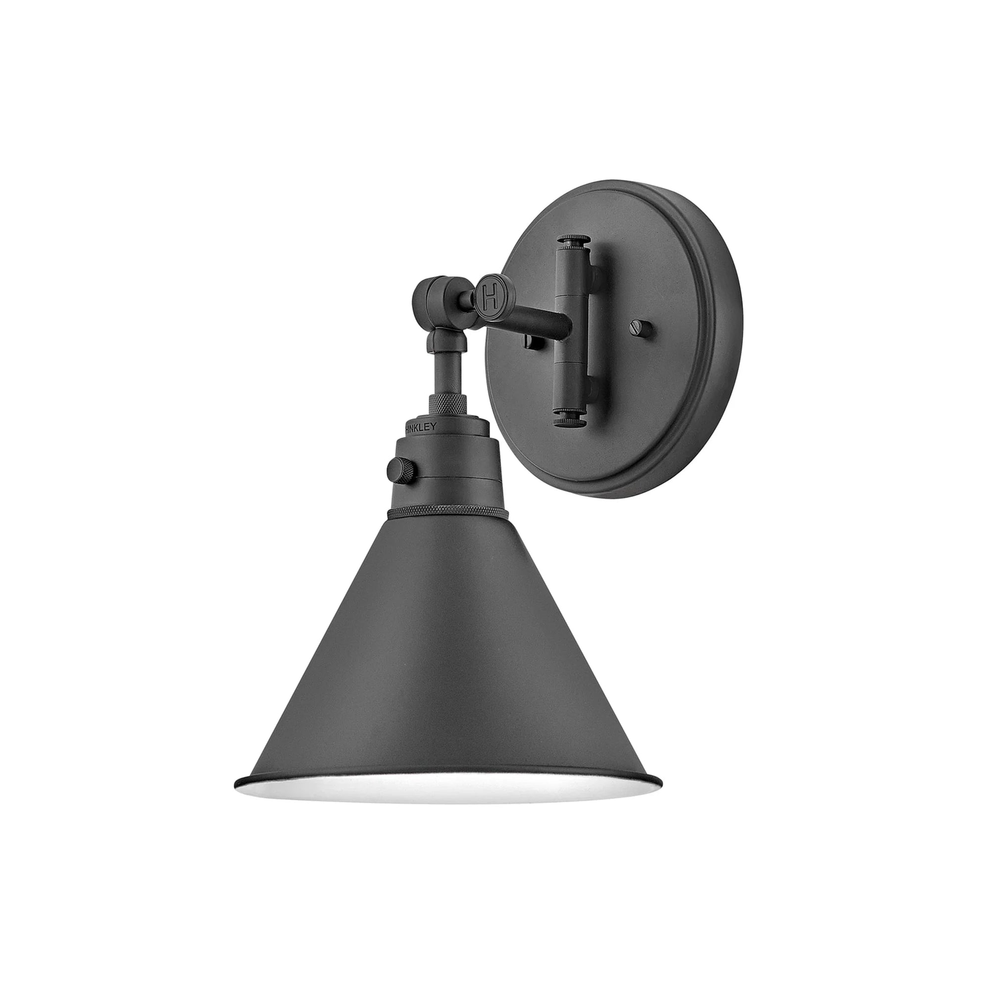 Hinkley Arti 1 Light Small Black Wall Light Lighting Affairs