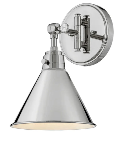 Hinkley Arti 1 Light Small Polished Nickel Wall Light Lighting Affairs