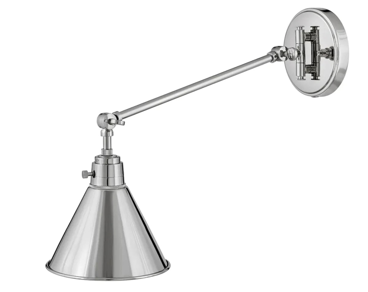 Brushed nickel swing arm wall lamp deals