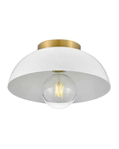 Hinkley LARK Stu 1 Light Matte White Small Flush Mount Ceiling Light Lighting Affairs