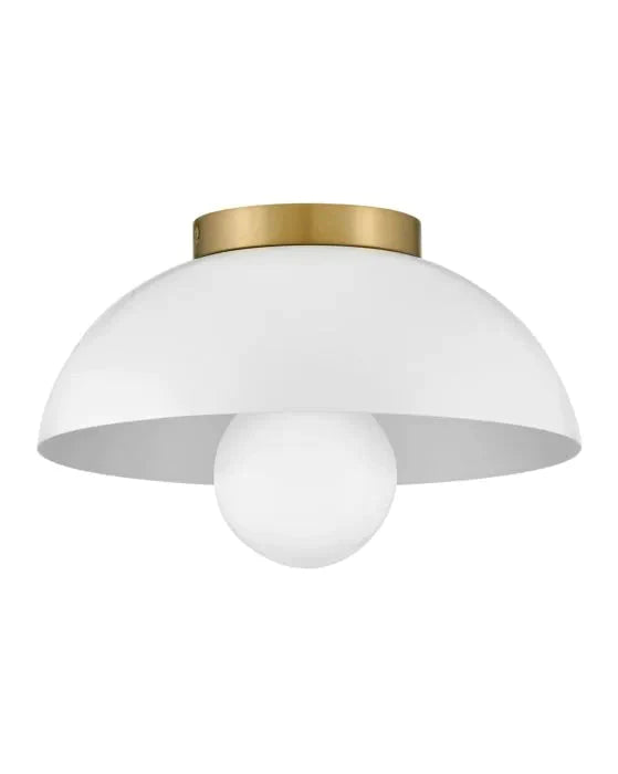Hinkley LARK Stu 1 Light Matte White Small Flush Mount Ceiling