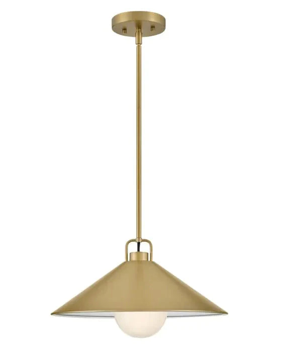 Hinkley Lark Milo 1 Light Lacquered Brass Medium Pendant Lighting Affairs