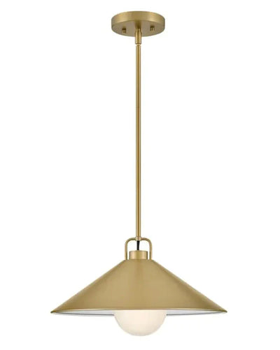 Hinkley Lark Milo 1 Light Lacquered Brass Medium Pendant Lighting Affairs