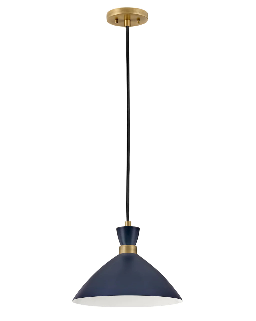 Hinkley Lark Simon 1 Light Matte Navy Pendant Lighting Affairs