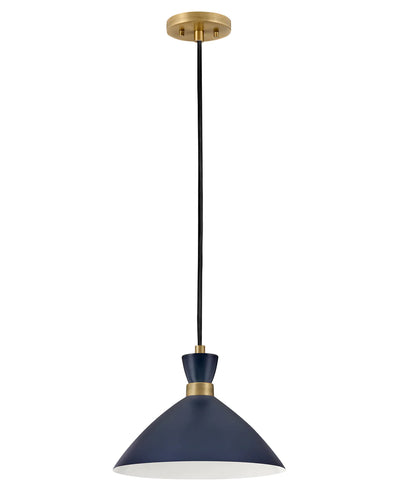 Hinkley Lark Simon 1 Light Matte Navy Pendant Lighting Affairs