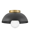 Hinkley Lark Stu 1 Light Black Small Flush Mount Lighting Affairs