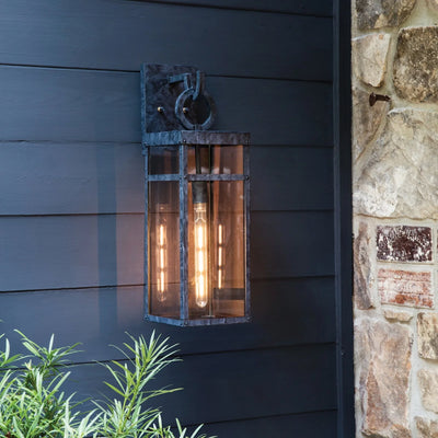 Hinkley Porter 1 Light Aged Zinc Outdoor Lantern Lighting Affairs