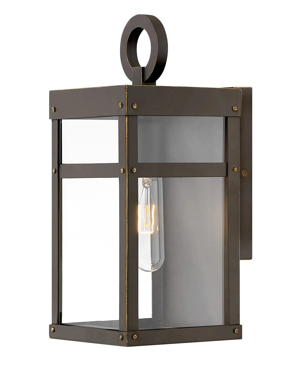 Hinkley Porter 1 Light Oil Rubbed Bronze and Clear Glass Outdoor Lantern Lighting Affairs