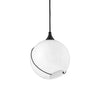 Hinkley Skye 1 Light Black and Opal Glass Pendant Lighting Affairs