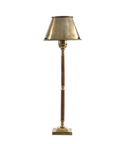 Horn Table Lamp Brass Metal Shade