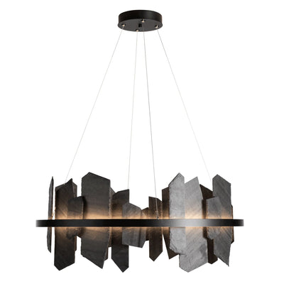 Hubbardton Ardesia Circular Black LED Pendant