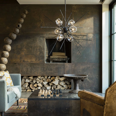 Hubbardton Forge Griffin Starburst Black Pendant Lighting Affairs