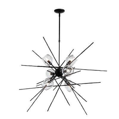 Hubbardton Forge Griffin Starburst Black Pendant Lighting Affairs