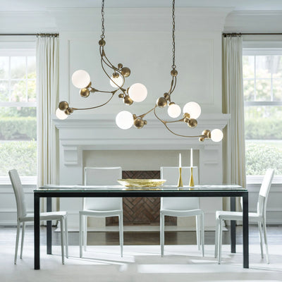 Hubbardton Forge Sprig Modern Gold Linear Chandelier Lighting Affairs