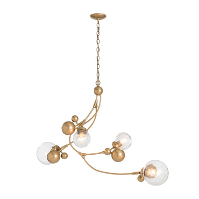 Hubbardton Forge Sprig Modern Gold Linear Chandelier Lighting Affairs