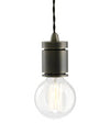 Parlour Round Glass Iron Pendant