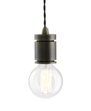 Parlour Round Glass Iron Pendant