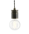 Parlour Round Glass Iron Pendant