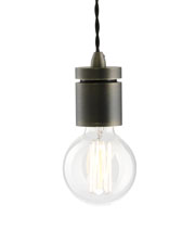 Parlour Round Glass Iron Pendant