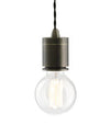 Parlour Round Glass Iron Pendant