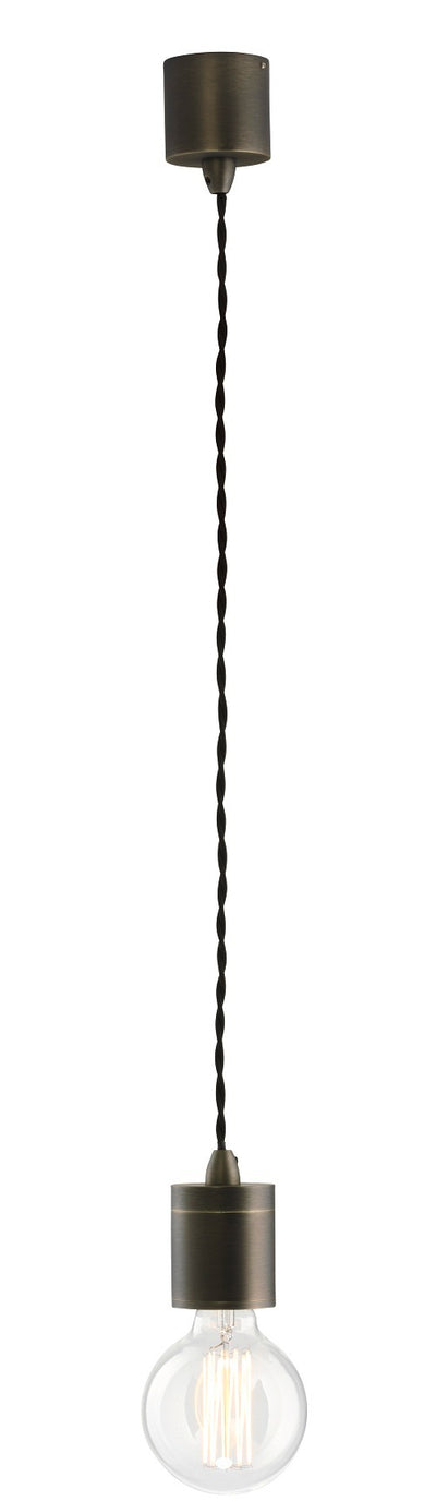 Parlour Round Glass Iron Pendant