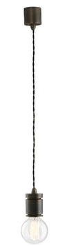 Parlour Round Glass Iron Pendant