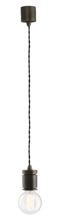 Parlour Round Glass Iron Pendant