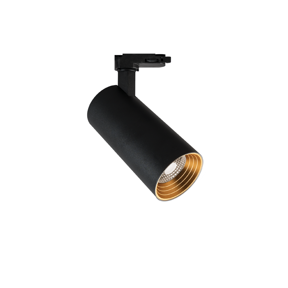 Kobe 8W Black/Gold Trim Track Light