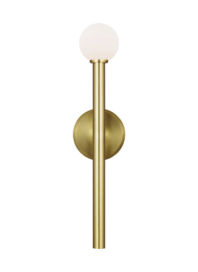 Kelly Wearstler Nodes 1 Light Burnished Brass Milk Glass Wall Sconce Lighting Affairs