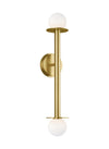 Kelly Wearstler Nodes 2 Light Burnished Brass Milk Glass Wall Sconce Lighting Affairs