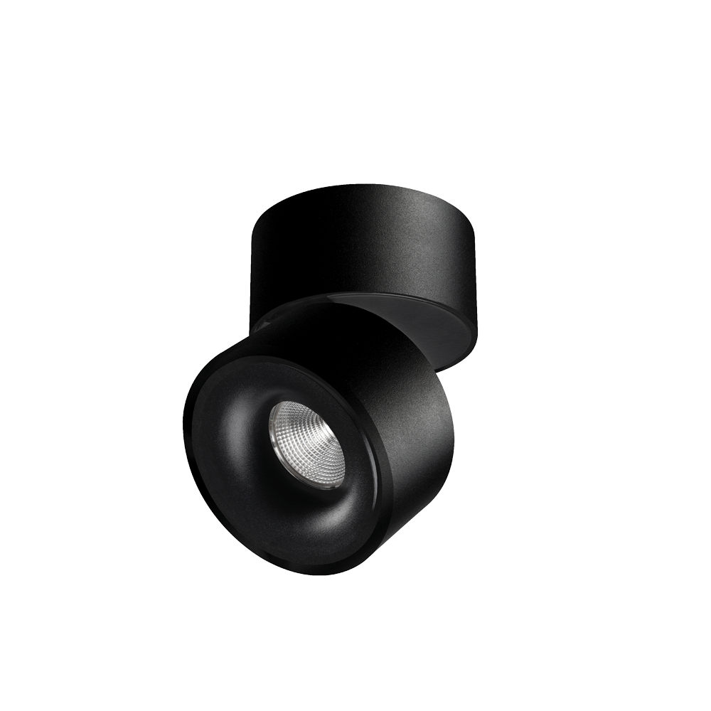 Kinetic Textured Black Surface Mounted Downlight