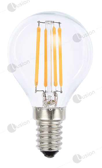 Filament Fancy Round SES/E14 LED Dimmable Full Glass Lamp