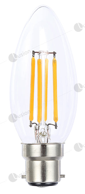 Filament Candle B22 LED Dimmable Full Glass Lamp