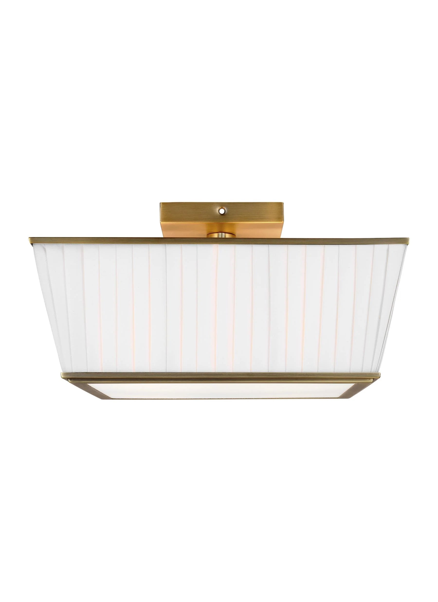 Ralph Lauren Esther 4 Light Time Worn Brass Flush Mount Lighting Affairs