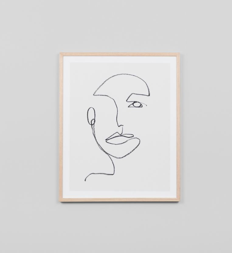 Linear Portrait Two Framed Print