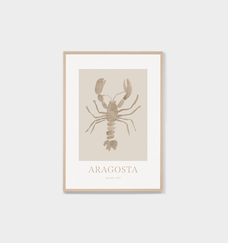 Lobster Sand Framed Print