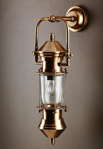 Lotus Antique Brass Lantern