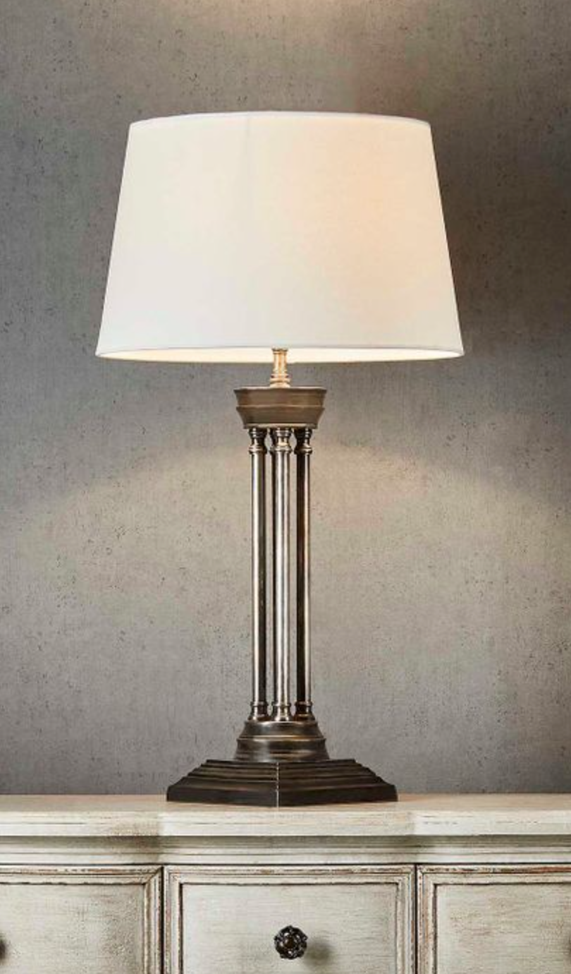 Mackenzie Antique Silver Table Lamp Lighting Affairs