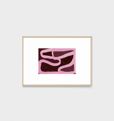 Madrid Pink Abstract Framed Print