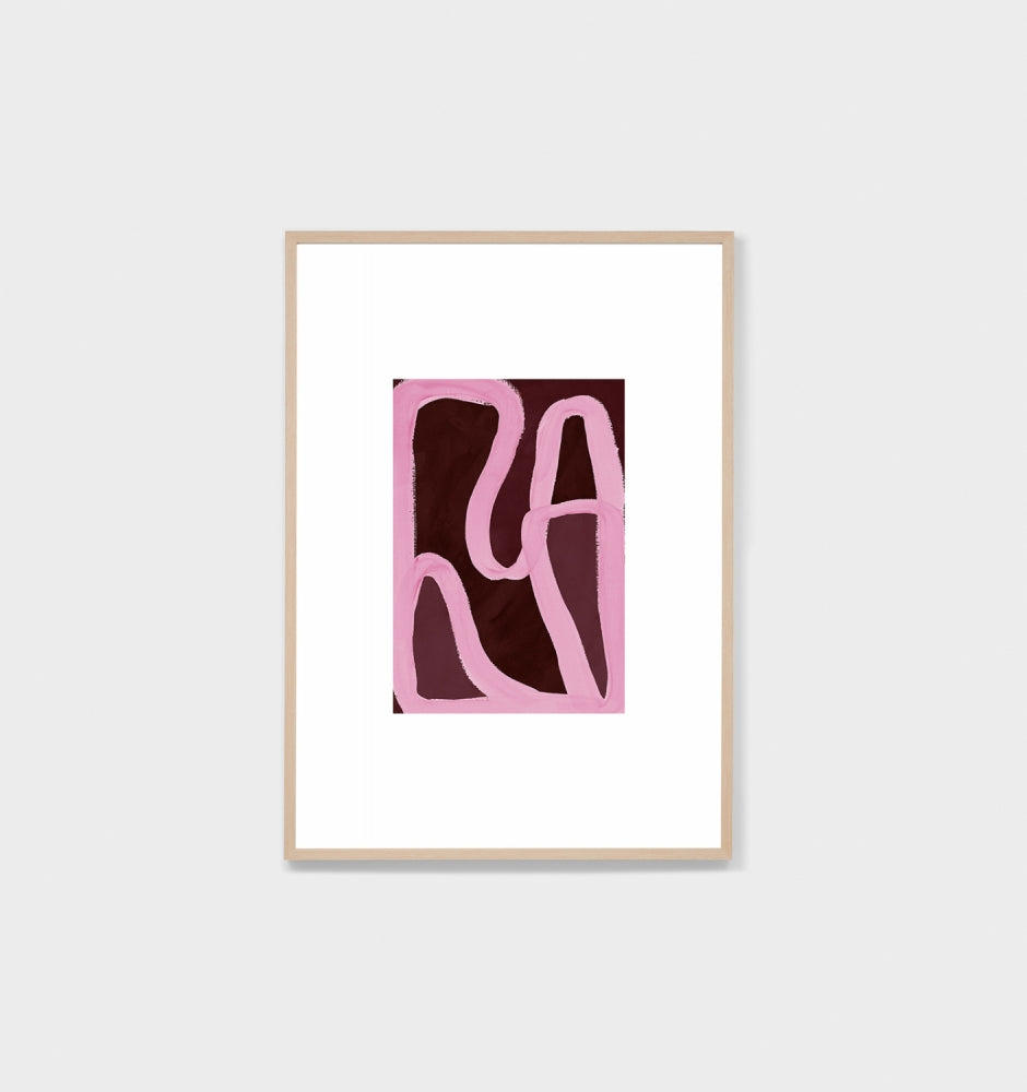 Madrid Pink Abstract Framed Print