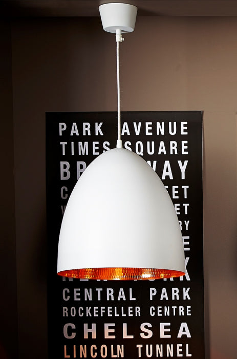 Maiden Ceiling Lamp White Copper