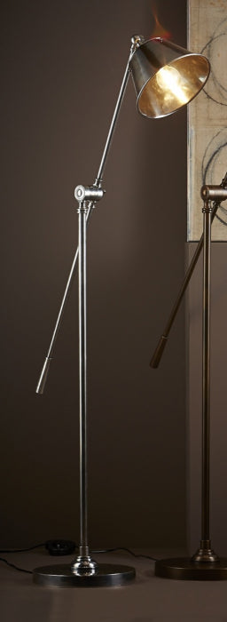 Antique silver floor lamp top